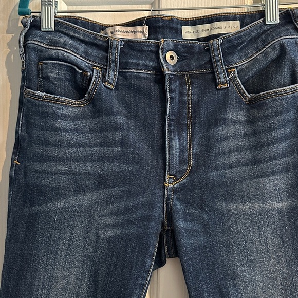 Anthropologie Pilcro High Rise Denim Leggings Casual Women’s 28 Classic - Picture 3 of 11